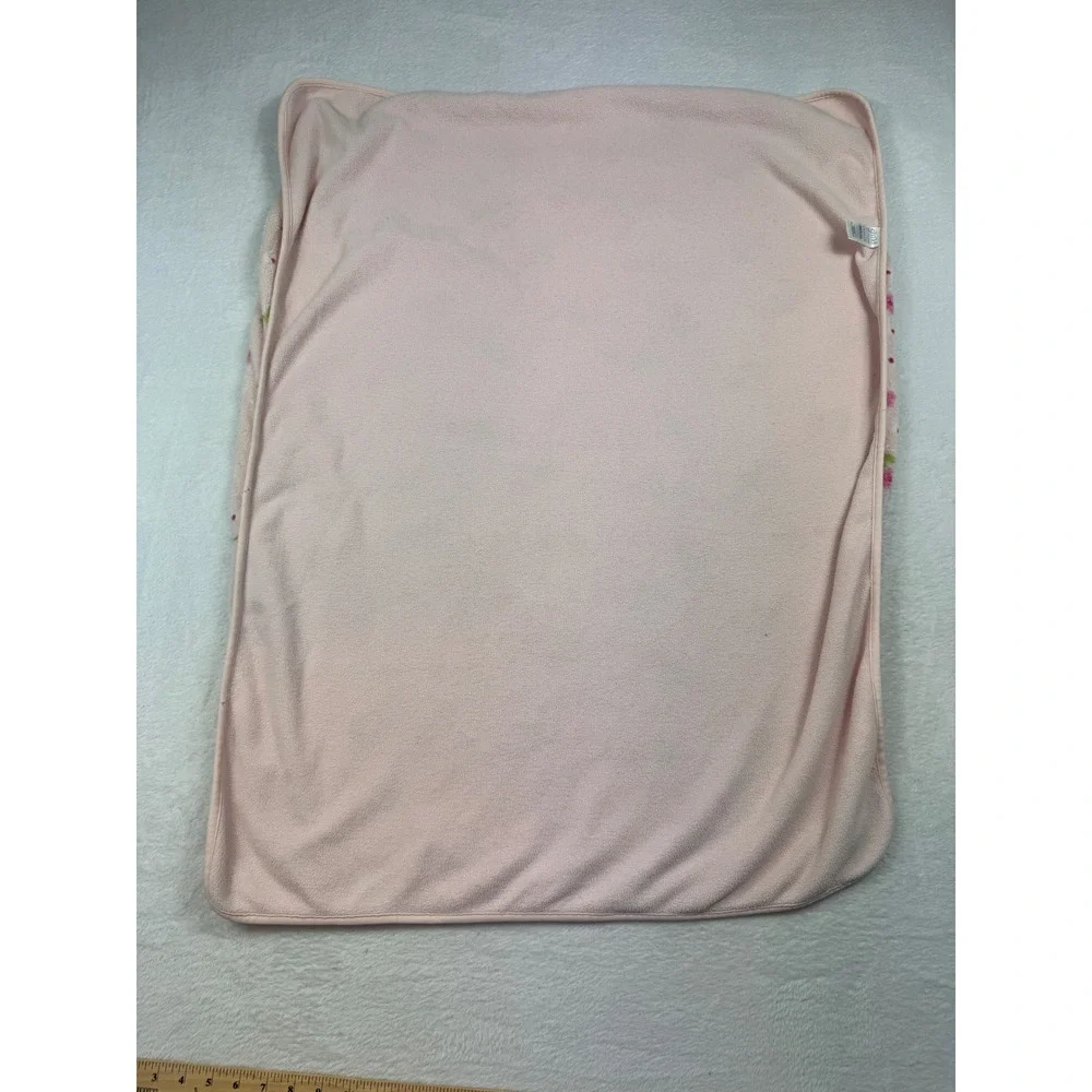 Child of Mine by Carters Baby Blanket Pink Floral Polka Dot Plush Fleece CM4650G